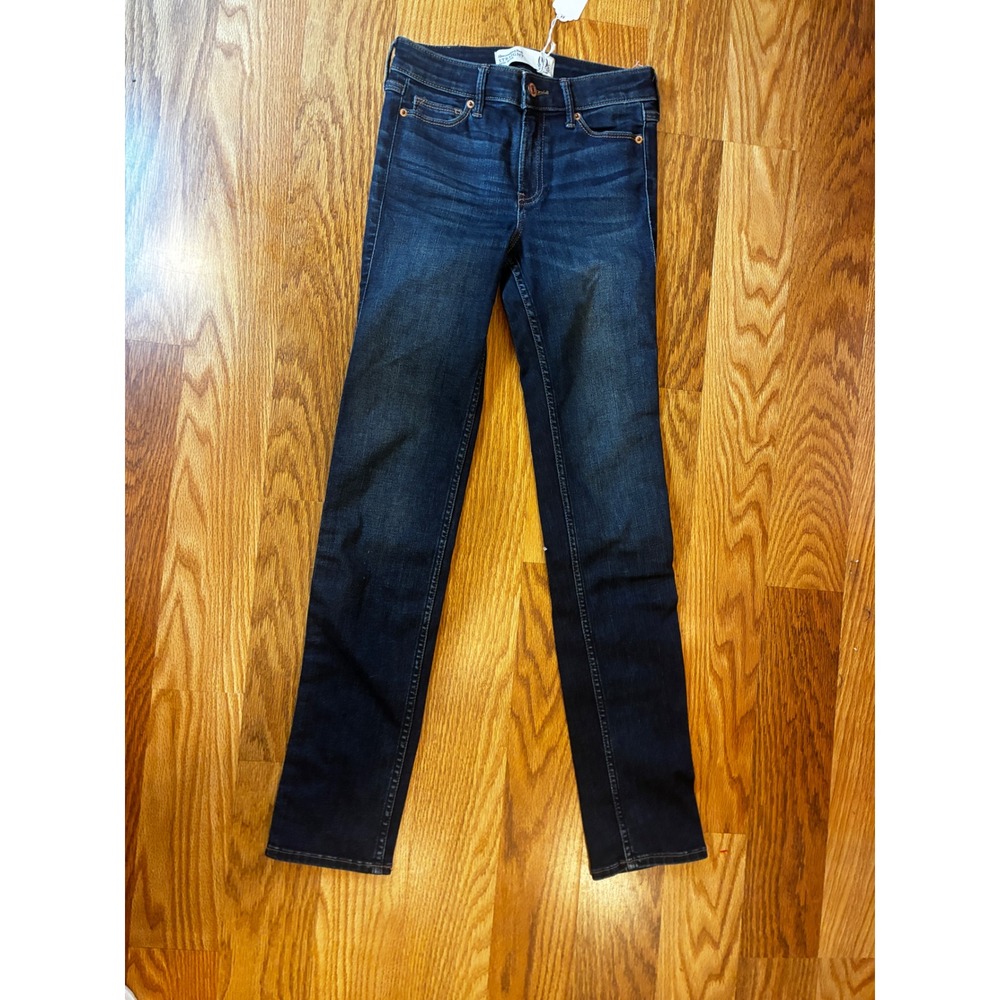 Abercrombie & Fitch Mid Rise Straight Jeans Indie Sleaze Dark Wash 00s W24 L29
